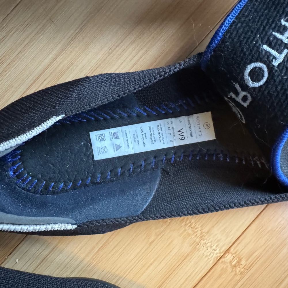 Rothy's Black and Blue Women's Flats - Picture 3 of 3